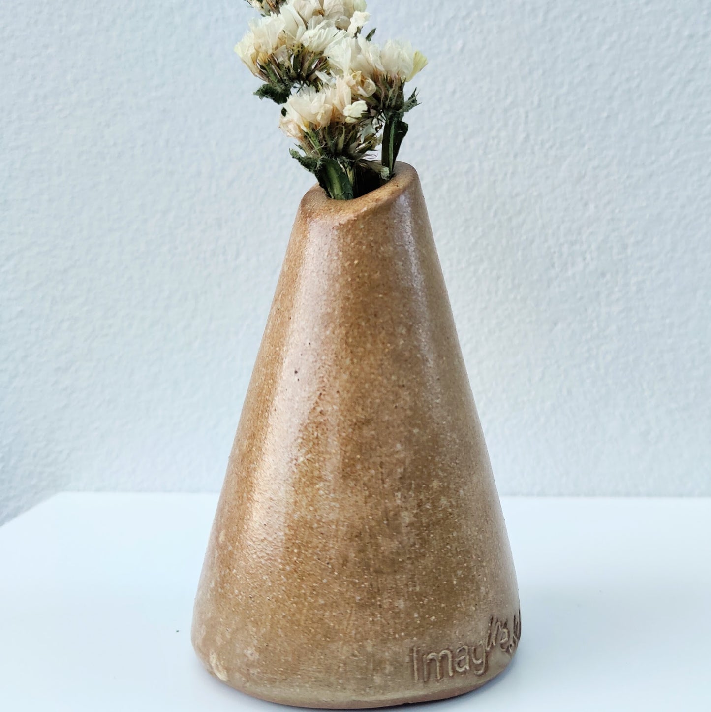 Beige mini vase